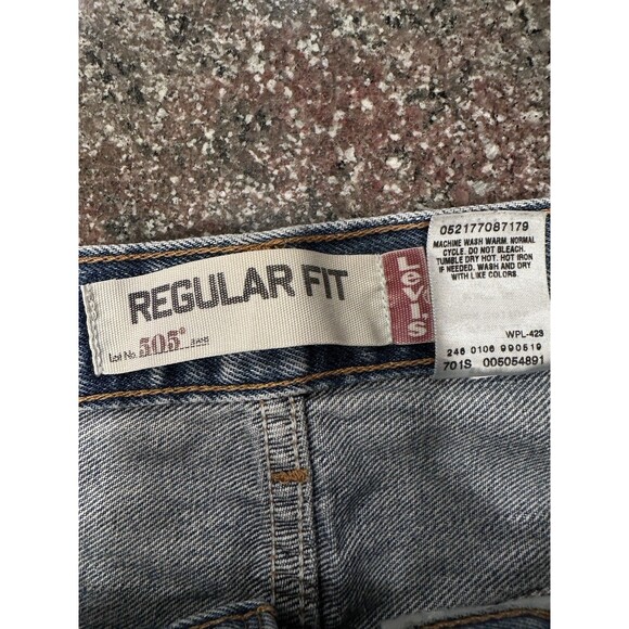 Vintage Levis 505 Jeans Mens 30x30 Made USA Regular Fit Straight Leg 90s Denim - Picture 12 of 14